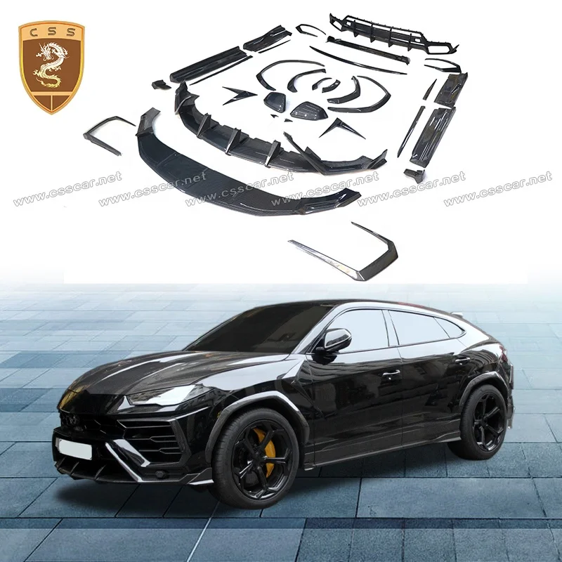 Tuning Parts Top-C Style Dry Carbon Fiber Side Skirts Front Rear Lip Spoiler Wing Wheel Arch Wide Body Kits for Lamborghini Urus