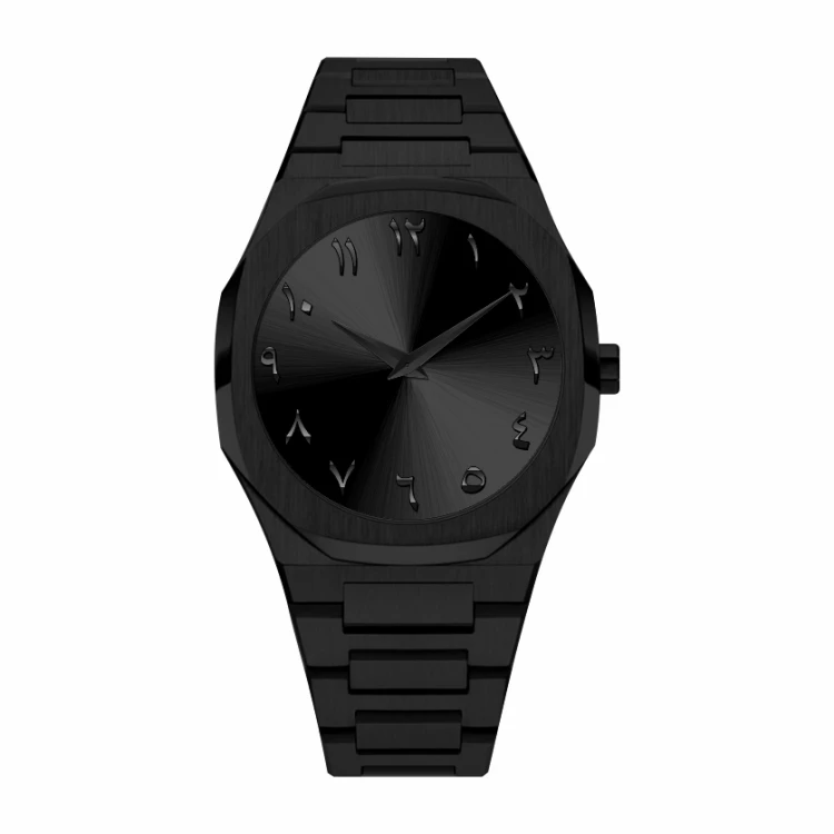 Montre Homme Quartz Dorée à Cadran Noir Et Chiffres Arabes - Générique, Neuve Sans étiquette