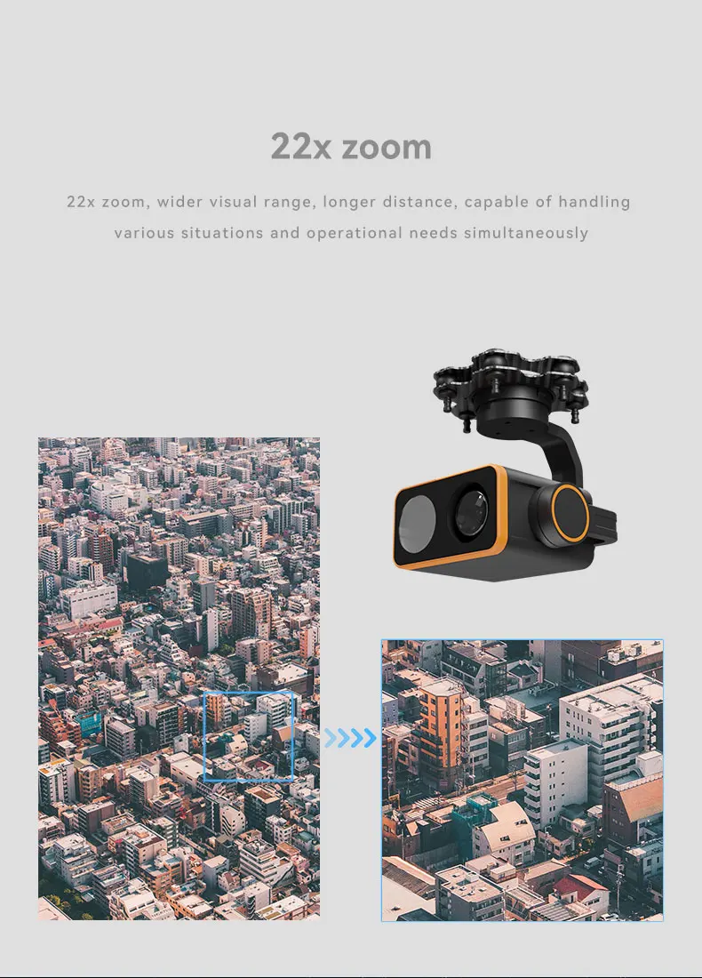 Skydroid C20 Gimbal kamera ile Agricultural Zoom üç eksenli gece görüş uzaktan kumanda tarım VTOL İha için