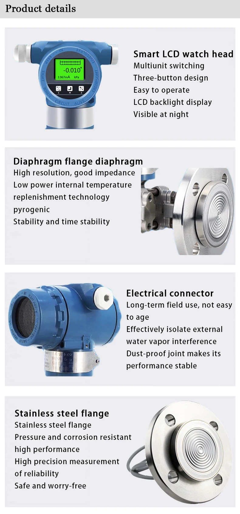High Temperature Single Flange Liquid Level Transmitter - Buy Pressure ...