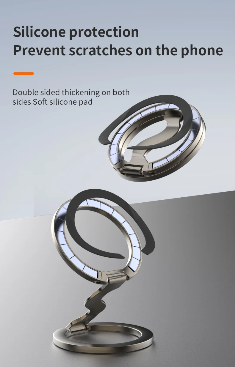 Magnetic Phone Stand with Adjustable Height Flexible Bendable Arm for Desk Office Strong Magnet Waterproof Design
