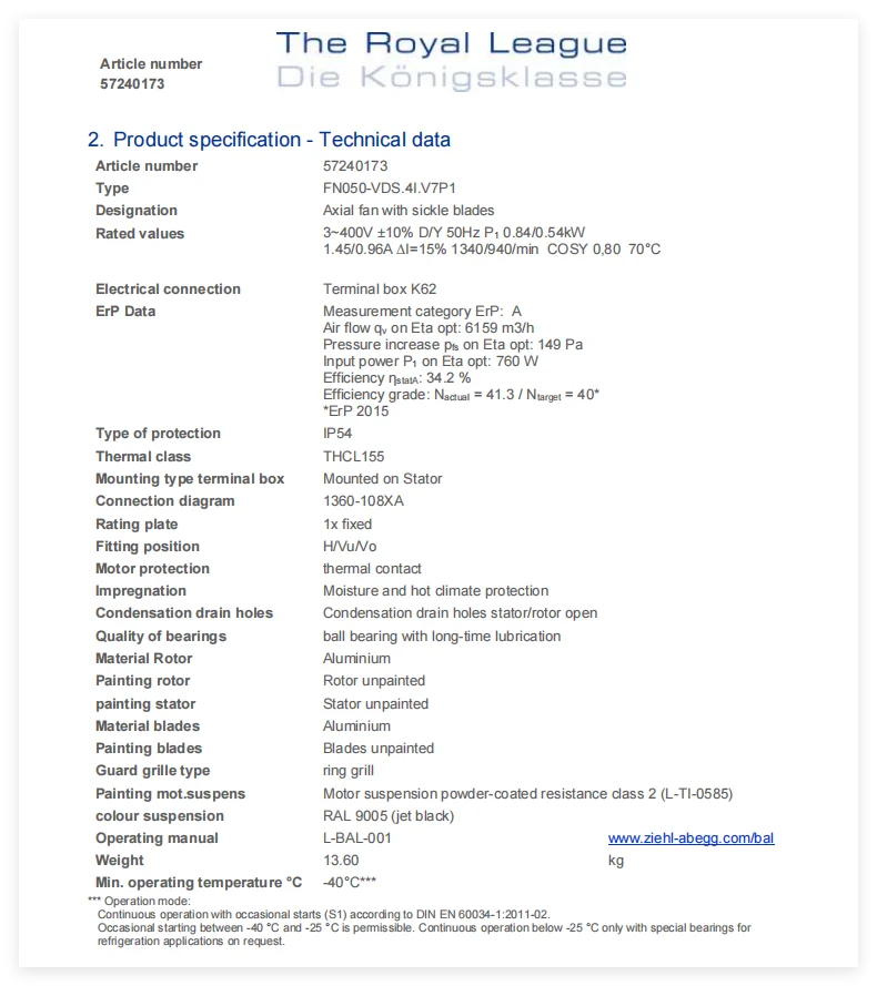 Refrigeration Condenser, ZIEHL-ABEGG, FN050-VDS.4I.V7P1 - detail 4
