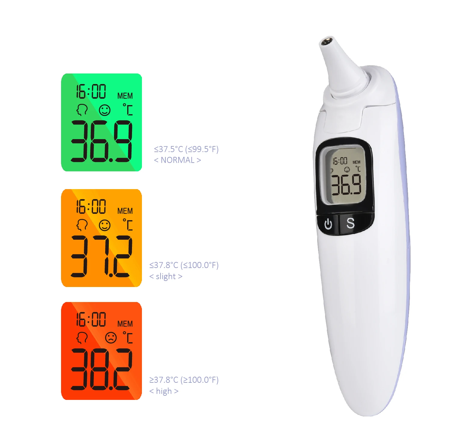 2 In 1 Infrared Thermometer Medical Digital Infrared Forehead And Ear