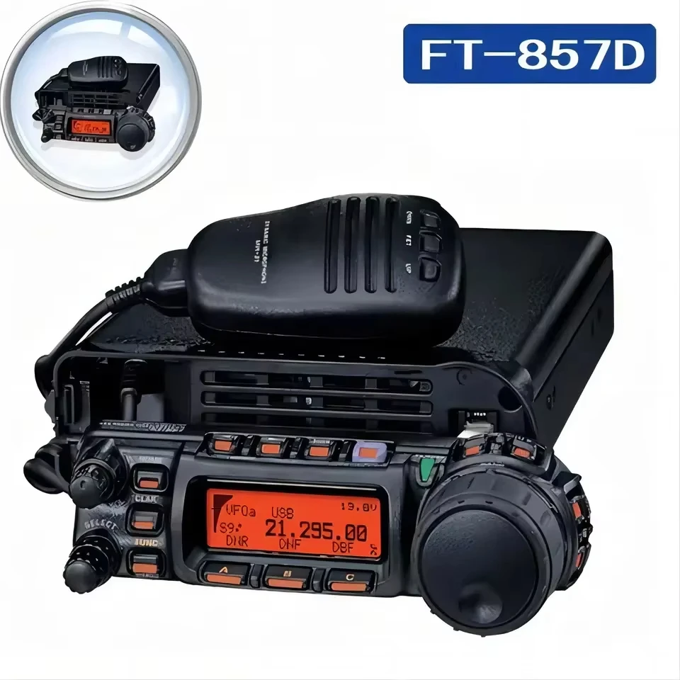 Mini HF/VHF/UHF Mobile Transceiver FT-857D T Radio - 100W Handheld