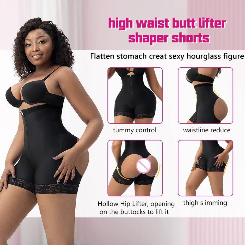 Hourglass Figure Shaping Shorts High Waist Tummy Control With Butt