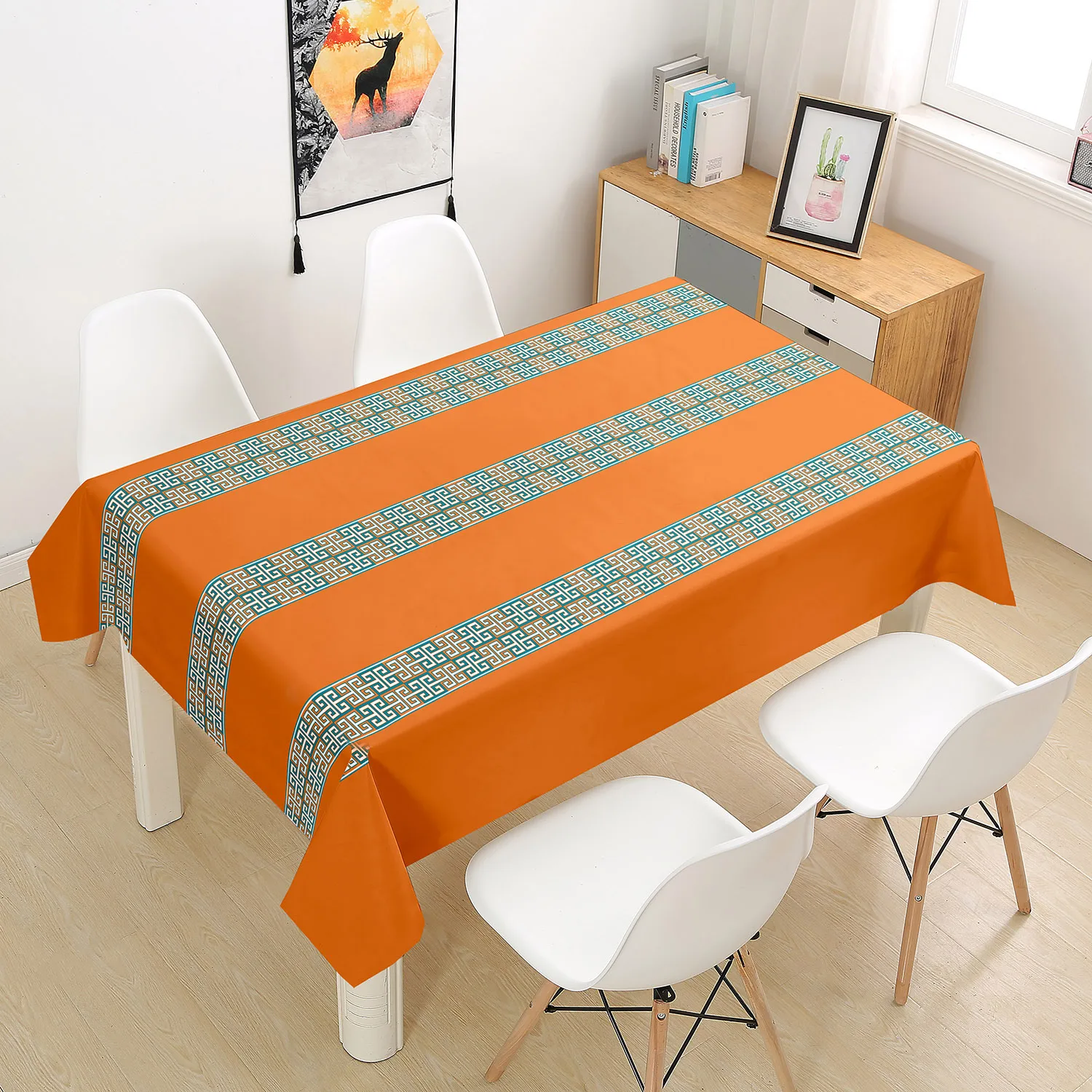 2023 Luxury Pvc Printed Tablecloth With Table Runner Pattern Table