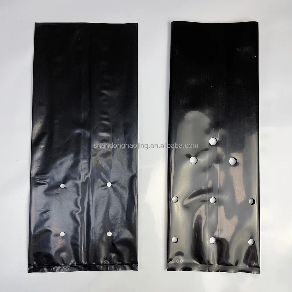 Uv Treated White Black Poly Ldpe Garden Grow Bags With Punched Drain