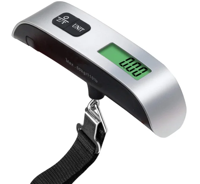 Aircraft travel portable electronic luggage scale