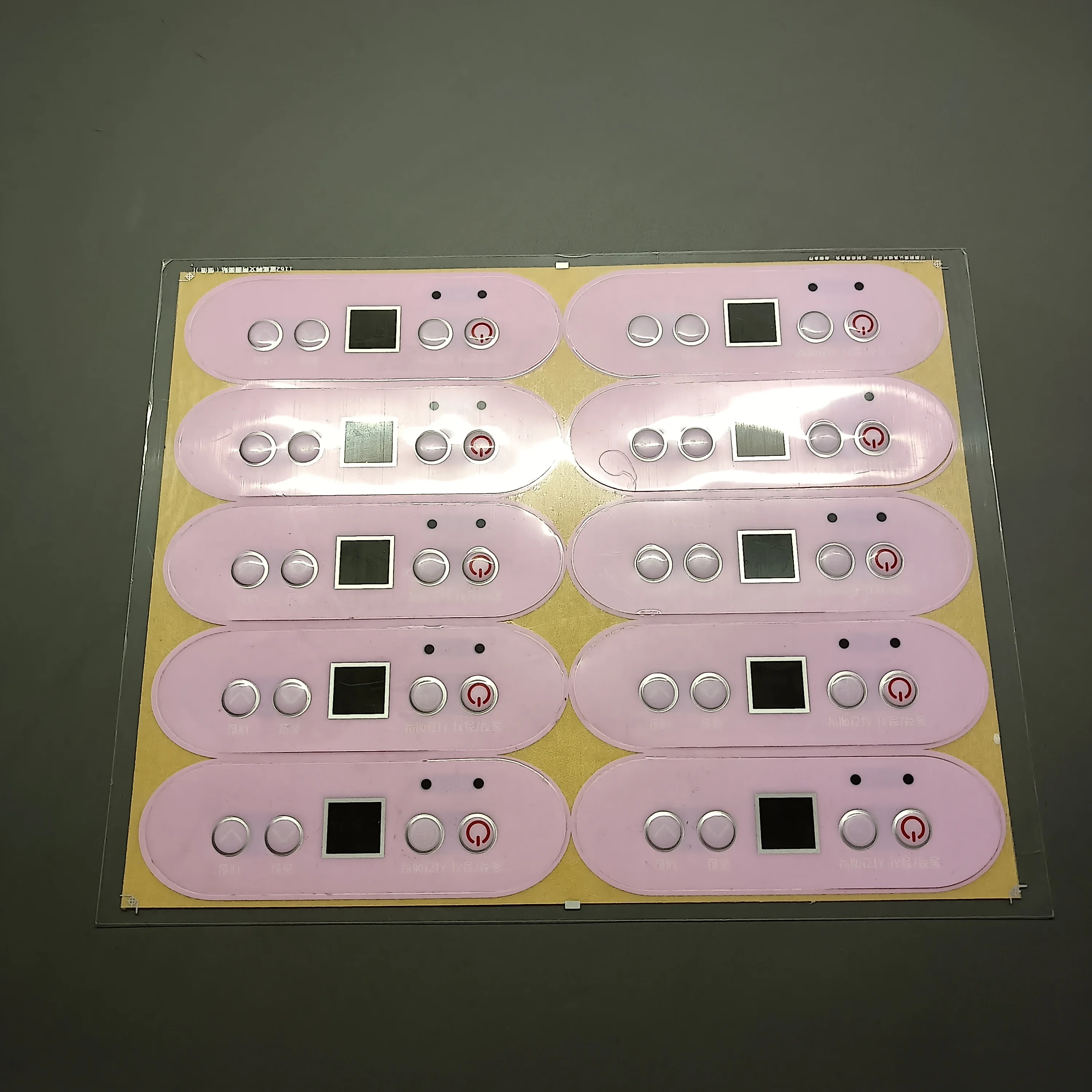 Custom PET/PC membrane graphic overlay design touch panel membrane switch with lens window