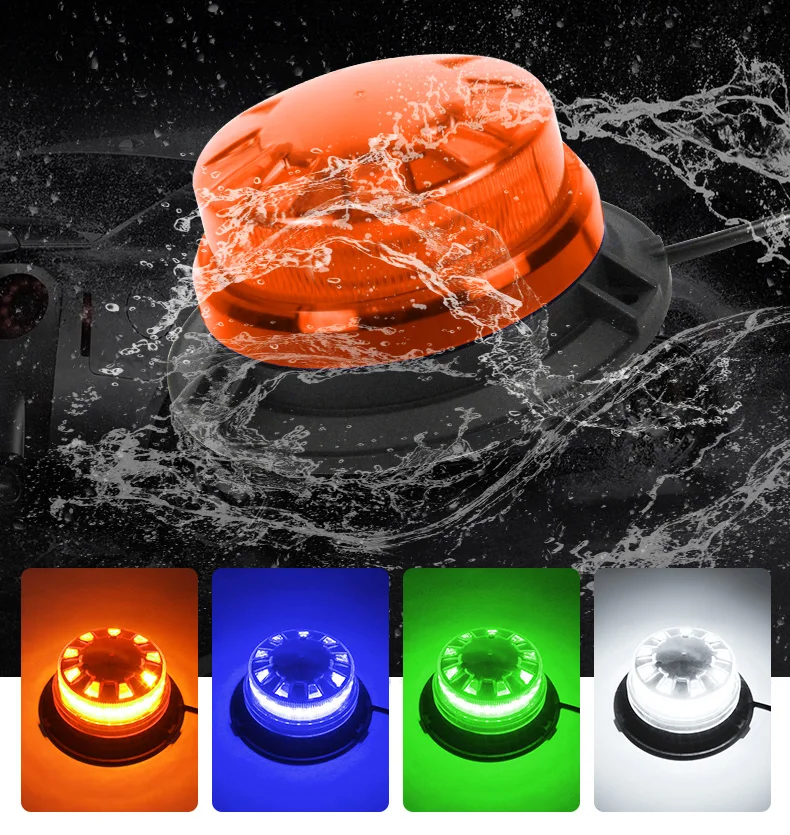 Car Accessories Led Strobe Warning Light Red Blue Color Led Magnetic Beacon Light