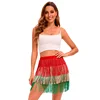 New short skirt with gold foil tassels