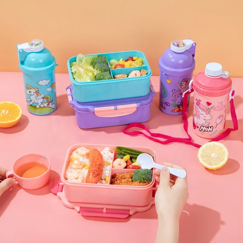 Spring Unicorn Bento Leakproof Lunchbox for Kids & Adults - 3 Compartments  – Yum Yum Kids Store