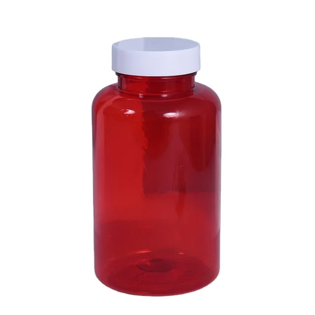 CUSTOM Seal Pill Pot/Pill Bottle/Phial/Pill/Capsule/ Tablet/Supplement red plastic PET bottles with Screw Off Cap