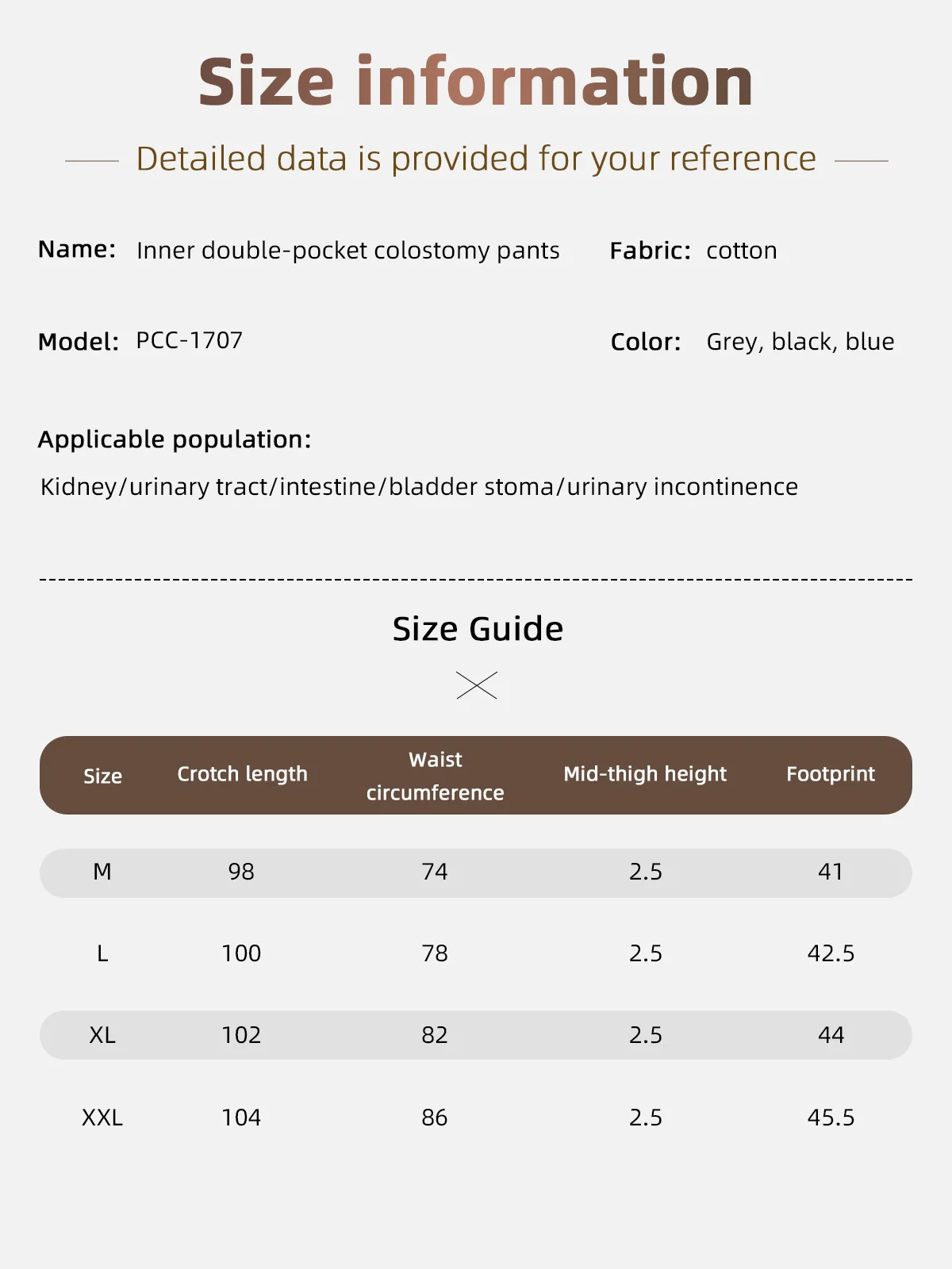 Wholesale Cotton Polyester Patient Gowns Two-pocket Long Fistula Pants - product detail 2