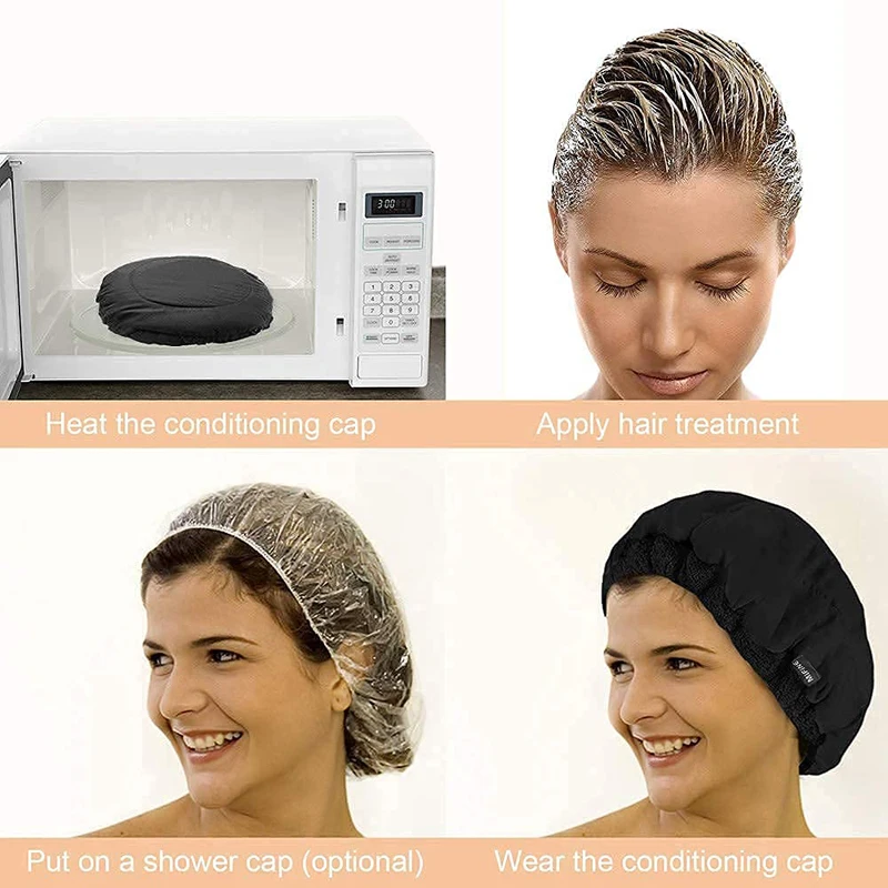 Black Flaxseed Deep Conditioning Heat Cap Therapy Cordless Microwave