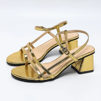 2024 Elegant versatile fashionable fashionable slim strap high heels sandals
