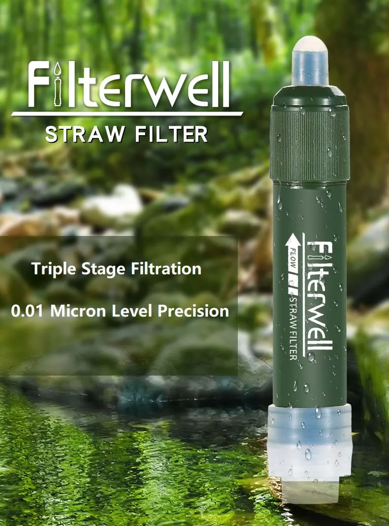 Filterwell Camping Outdoor Life Water Filter Portable Straw Survival