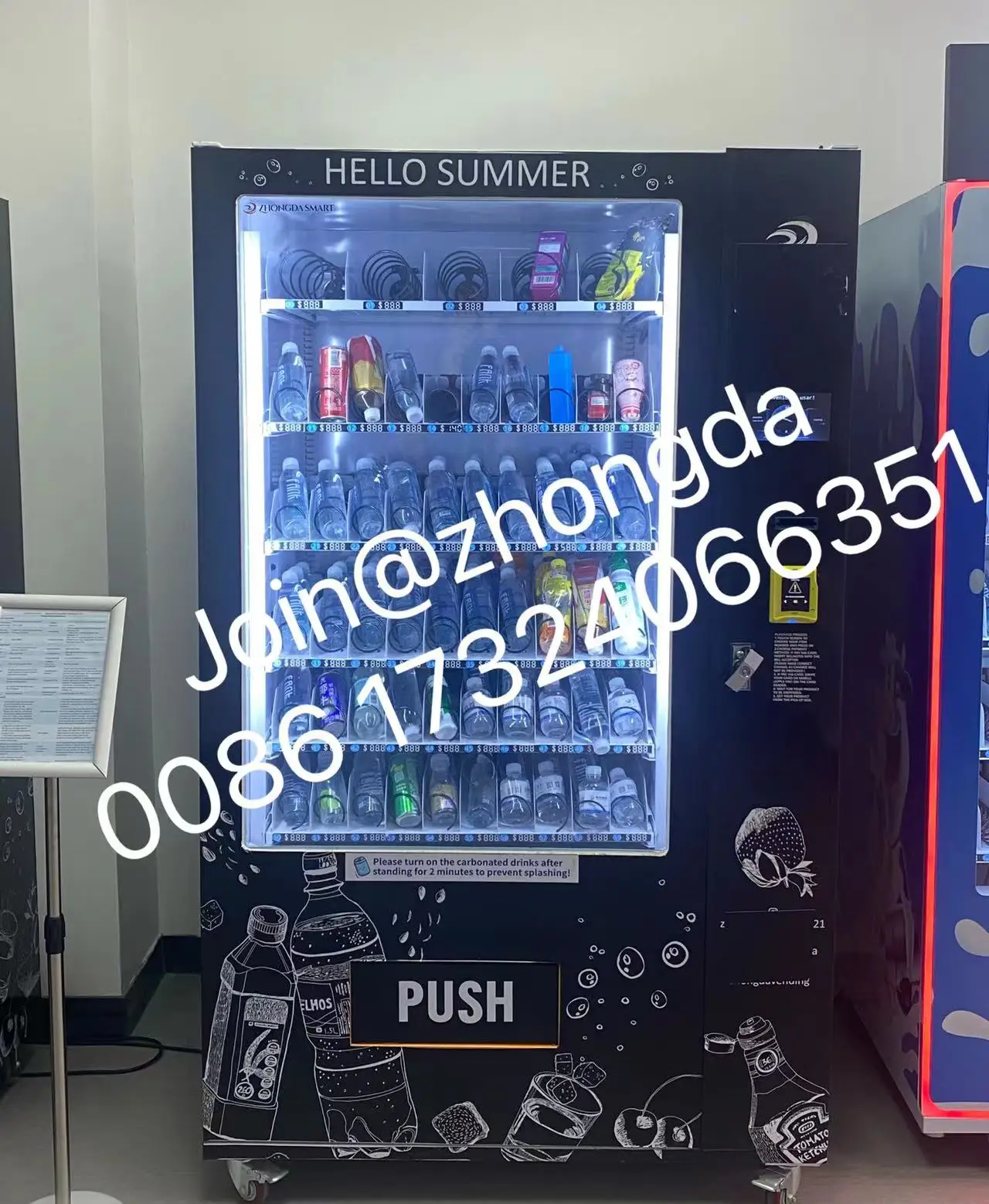 Beverage Vending Machines Sale Shopping Mall Square Credit Card Vending