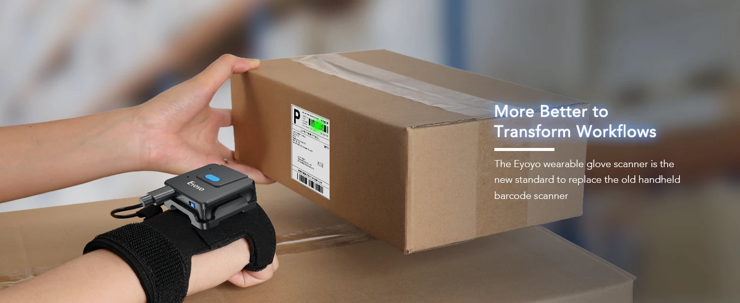 Eyoyo 2D Bluetooth Ring Barcode Scanner,Wearable Wrist Finger Wireless - View #12