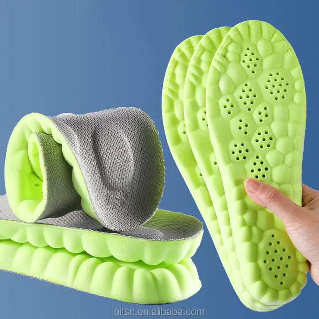 Breathable Memory Foam Insoles with Arch Support, Shock-Absorbing Comfort Arch Insoles for Sports Shoes, Sneakers, Trainers