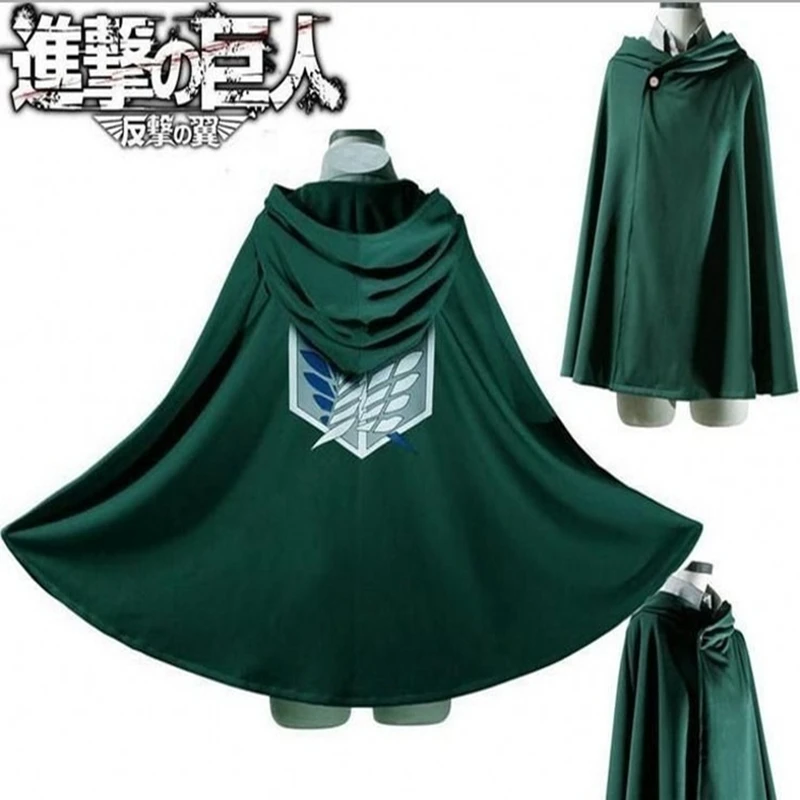 Japanese Hoodie Attack on Titan Cloak Shingeki no Kyojin Scouting Legion Cosplay Costume Anime Cosplay Green Cape Men Clothes 