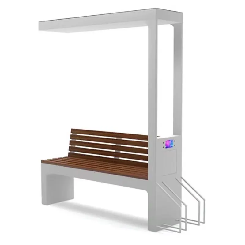 Solar Bench with Charger Smart Solar Advertising Bench Outdoor for Disamble  Solar Powered Benches Screen