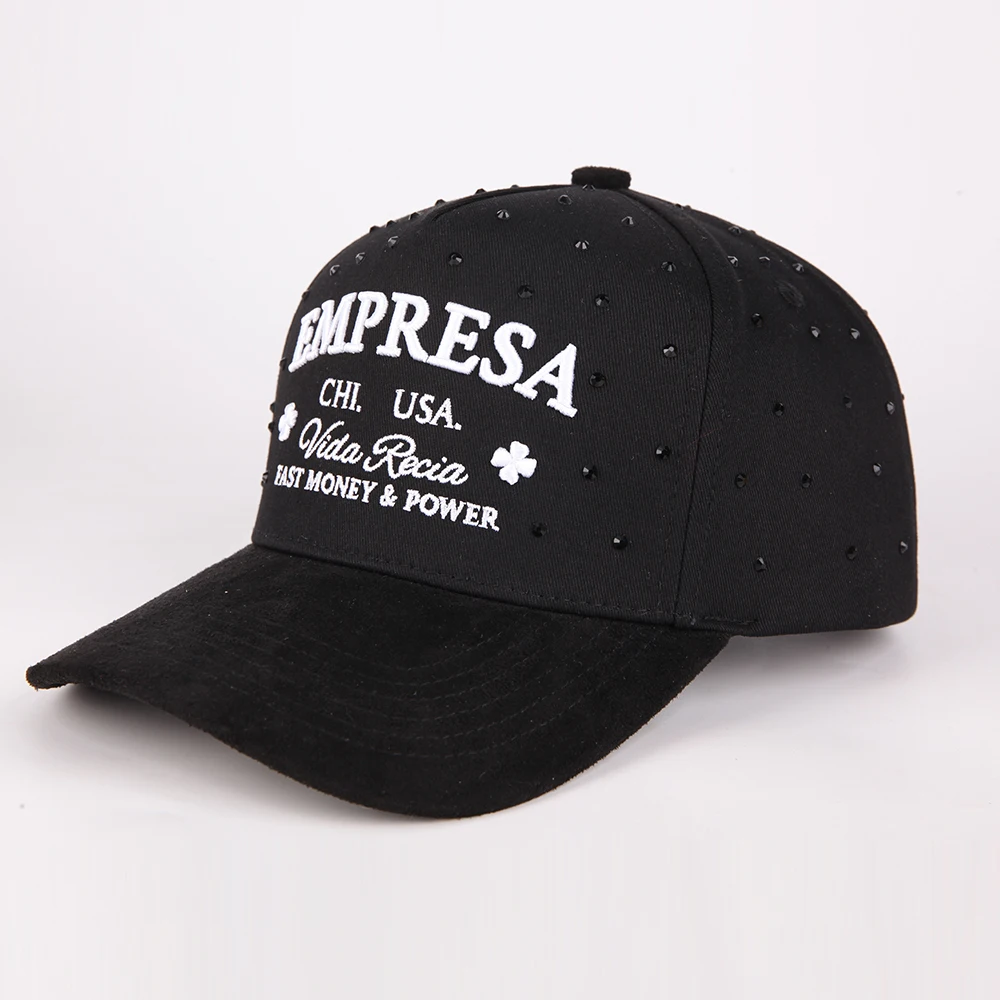 OEM Custom 5 Panel Curved Brim Structured Baseball Cap With Embroidery Logo for Man