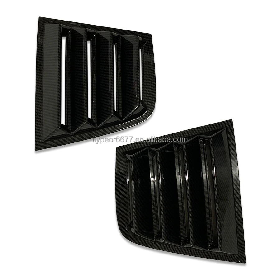 product tiypeor rear window louvers carbon fiber look side louver decoration body exterior accessories for dodge charger srt 2011 2022-5
