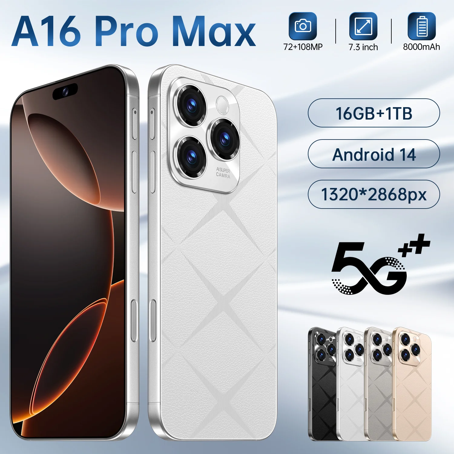 New 7800mAh GT30 Pro Unlocked Smart Phone for Gaming Octa Core CPU