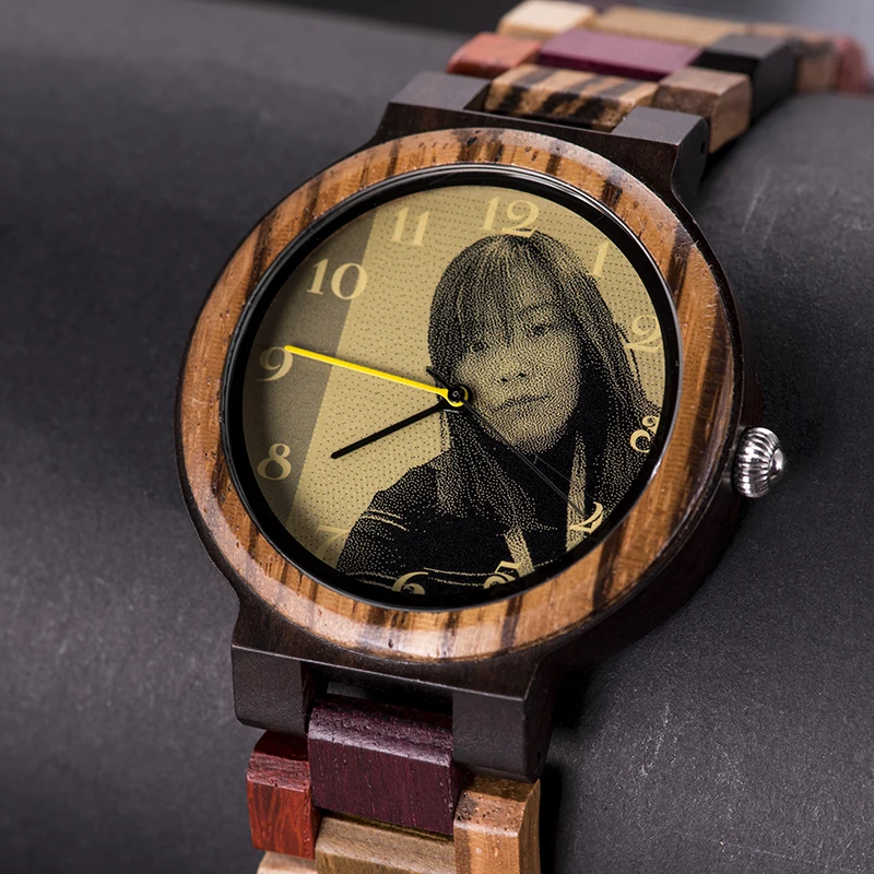2020 Factory Direct Wood Watch for Couples Handmade with Nice Japanese Quartz Movement Valentine's Gift for Girls