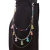 Butterfly-shaped candy-colored pants chain