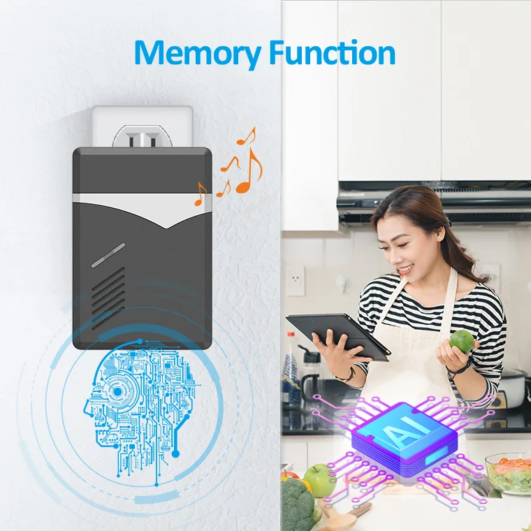 Smart Wireless Doorbell Ding Dong Sound Electronic Door Bell 38 Molidies Chime Wireless Family Doorbell Kit