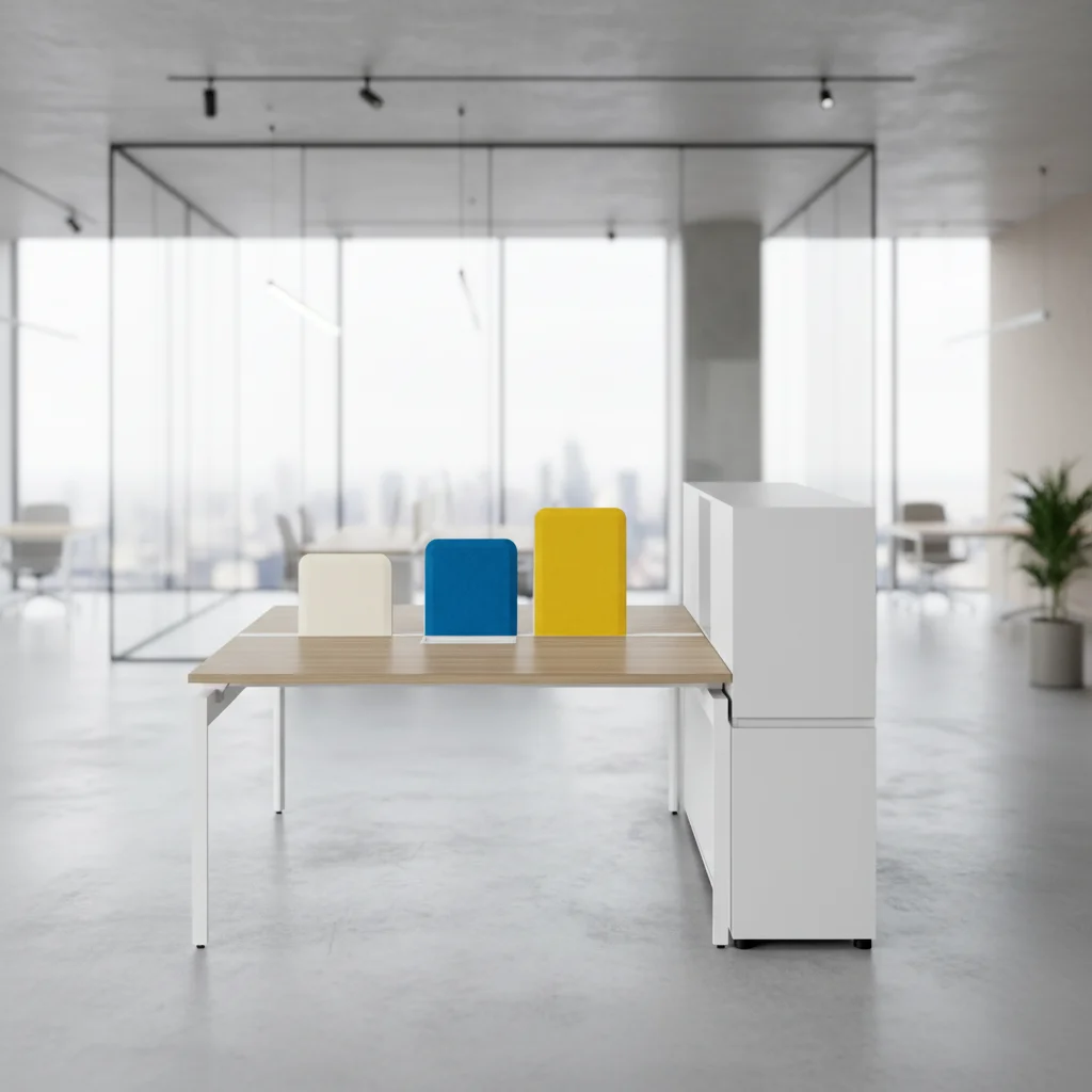 Small Team Work Desk Steel Frame Cable Management Ergonomic Design Modern Business Setup Office Desk Workstations 5