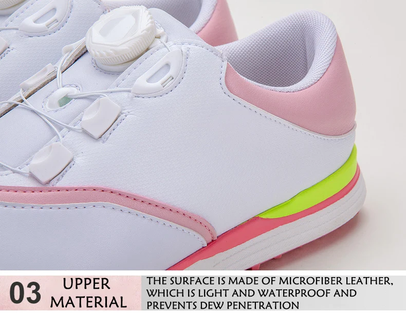 New golf shoes ladies waterproof shoes spin buckle laces spring and summer non-slip sports shoes
