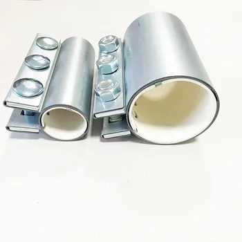 Connettore Universale Per Tubo Di Scarico 76 Mm (3 Pollici) In Acciaio Inox - Giunto Regolabile Con Doppio Morsetto, Saldatura Non Necessaria - 6