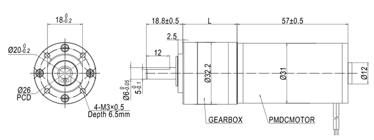 High Torque Low Noise Zd Motor Mm W V Dc Brushed Planetary Gear Motor For Medical Devices