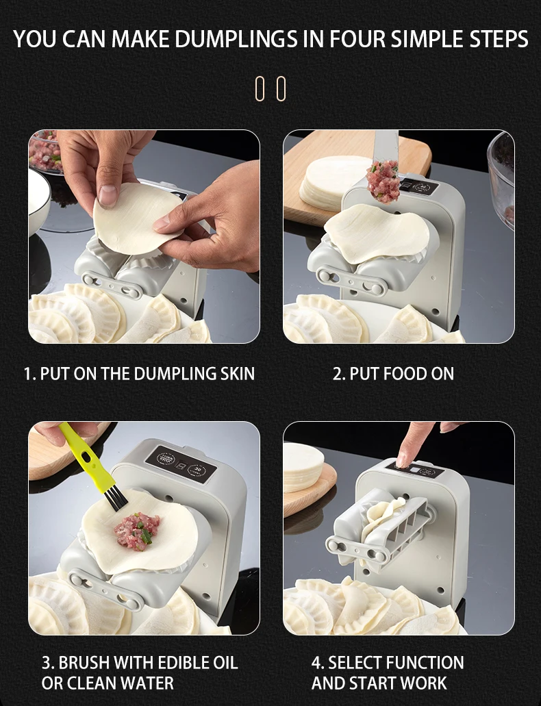 New Hot Selling Automatic Electric Dumpling God Tool Household Dumpling Skin Machine Integrated Small Dumpling Press