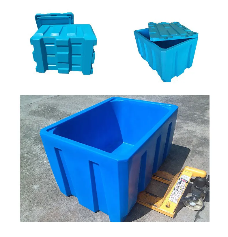 Multifunctional 500L Large Capacity Insulated Fish Cooler Pallet Container Box for Food Cans Storage