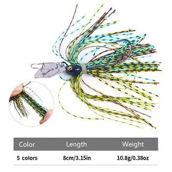CHEERY High Quality 8CM 11.4G Chatterbait Lure 120mm Spinner Jig with Rubber Skirts for River and Stream Fishing – Soft Lure – view 5