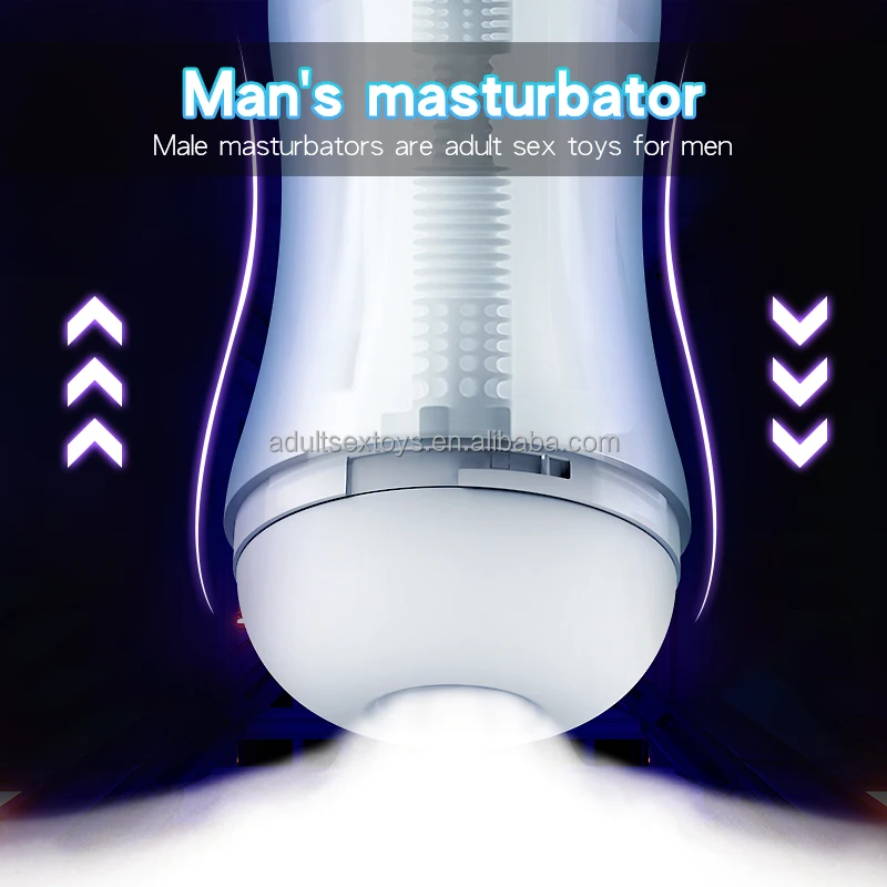 Automatic Sucking Male Masturbator Realistic Texture & Voice 5 Suction & 10  Vibration TPE Material Male Masturbation Cup Sex Toy