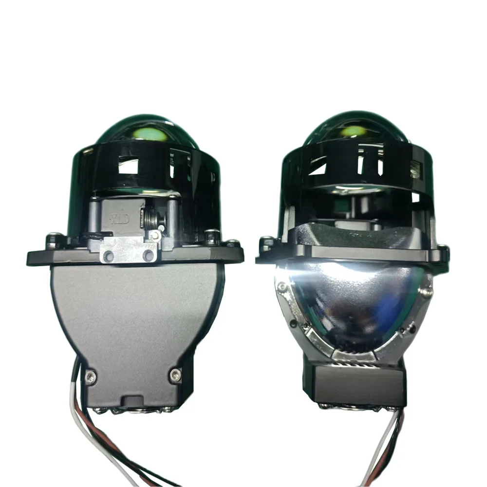 3 Inches Bi LED LED Projector Lens Lighting Focus Headlight with Advanced Cooling System and High Low Beam for Universal Car