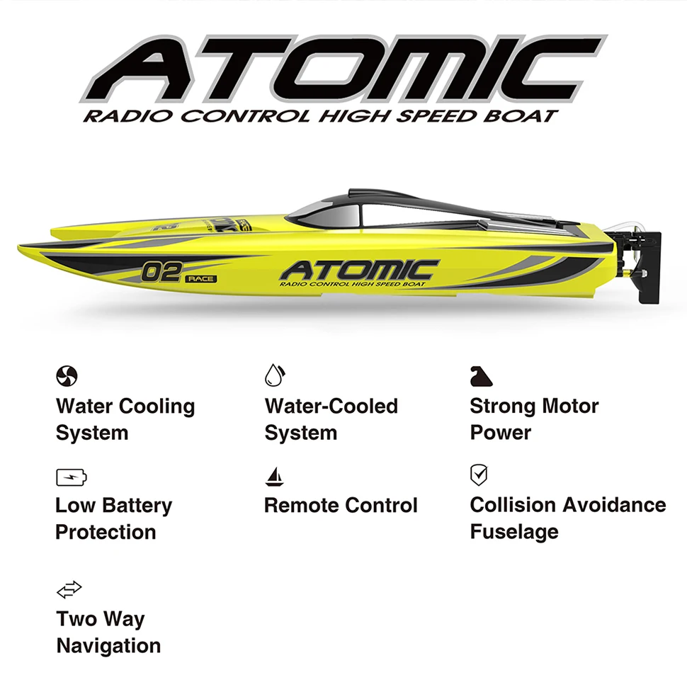 Original Volantex Rc Vector 70 Boat 792-4 70cm ATOMIC Brushless High Speed Racing 60KM/H RC Boats ( PNP or RTR 2.4GHz) for Gift