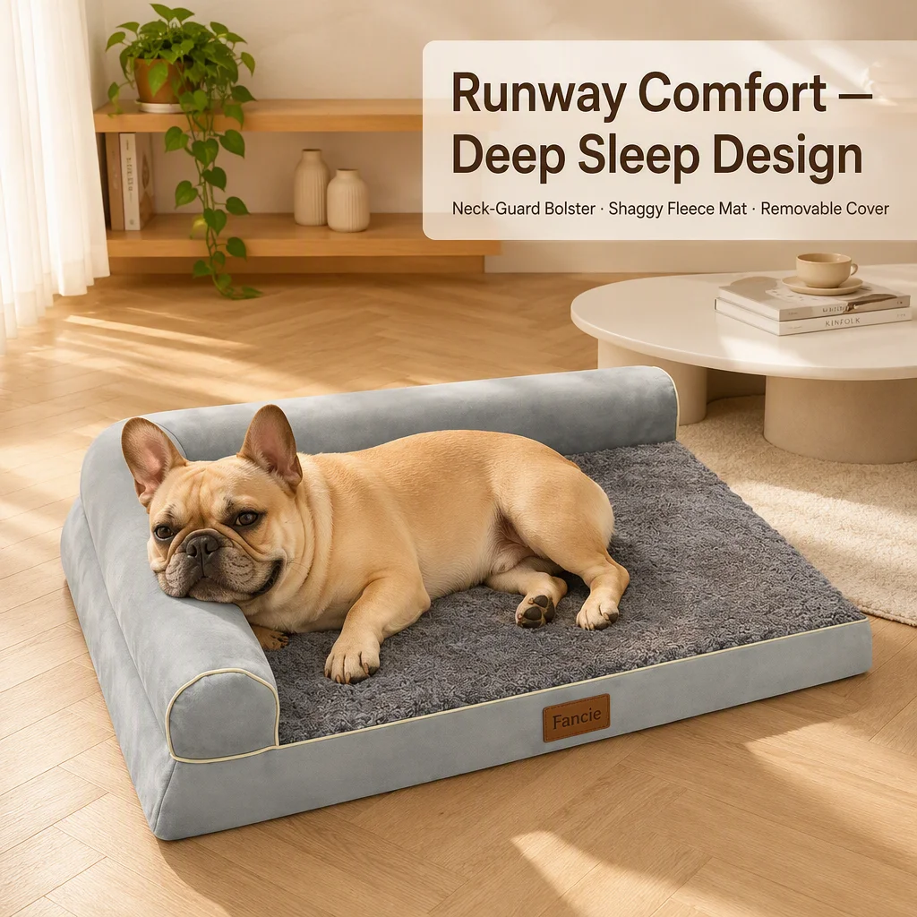 Neck Guard Velvet Pet Sofa Bed — Product details 3