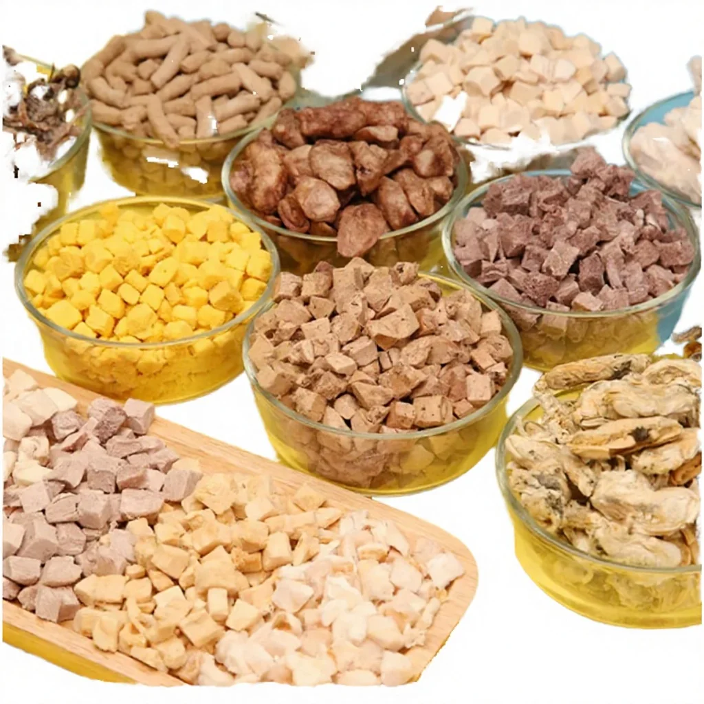 product freeze dried organic dog treats chicken duck salmon meat high protein no additives dog snack pellet combination skin coat health-0