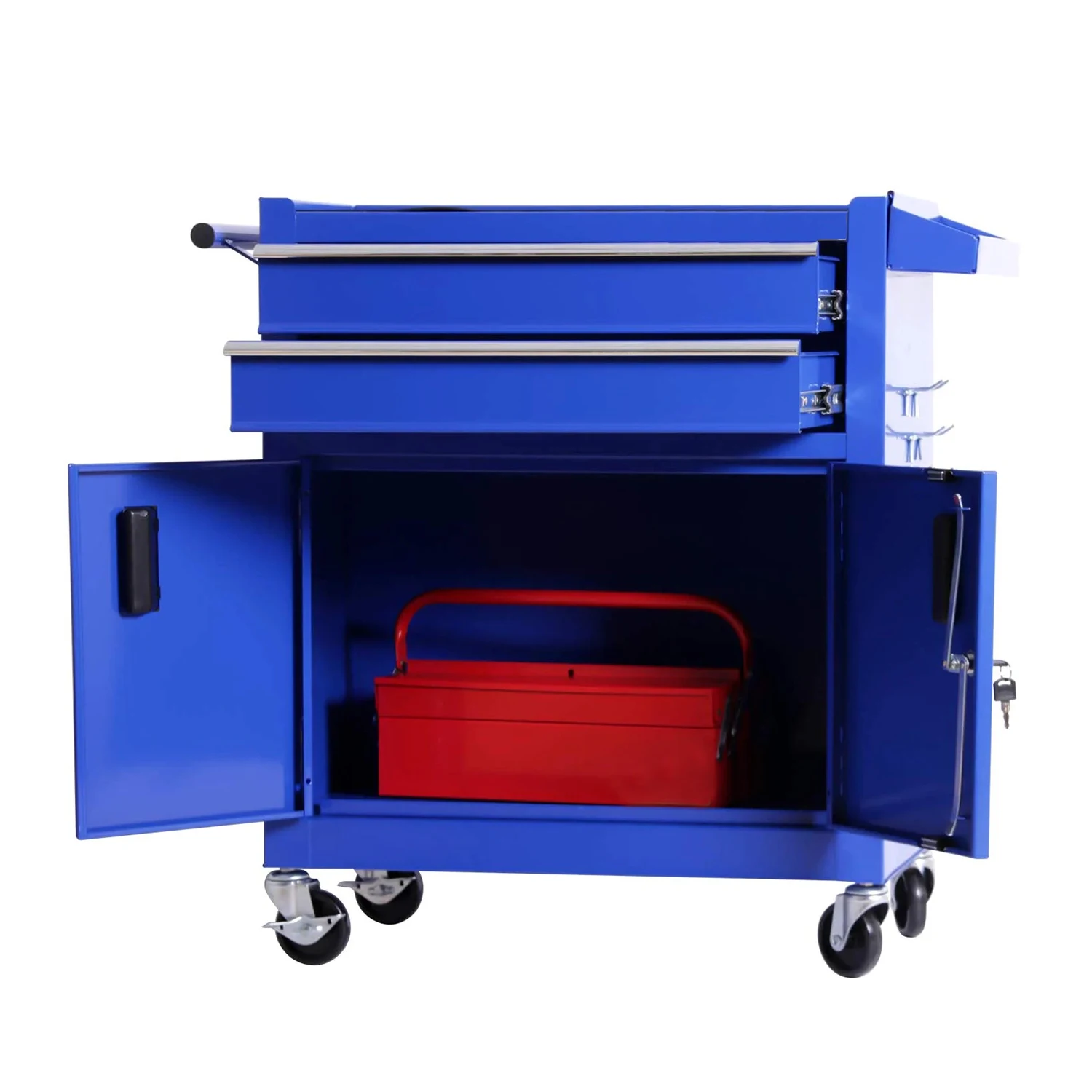 Tool Chest Heavy Duty Cart Steel Rolling Tool Box with Adjustable Shelf Inside and Lockable Drawers and Doors details