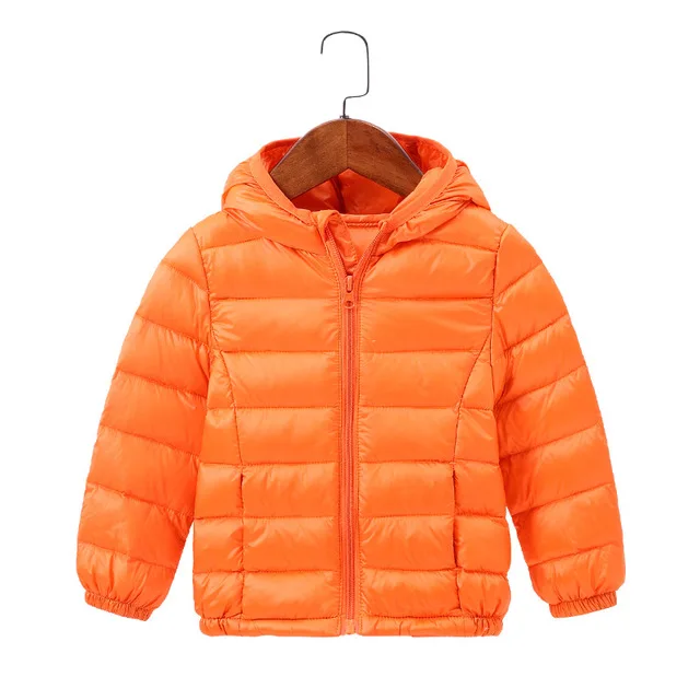 boys orange down jacket