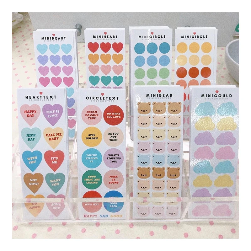 Customized Full Color Notebook Planner Kiss Cut Sticker for Kids