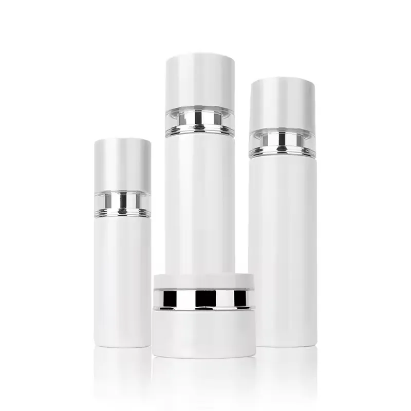 Wholesale pump spray container white luxury cosmetic glass bottles skincare packaging set 50g40ml100ml120ml manufacture