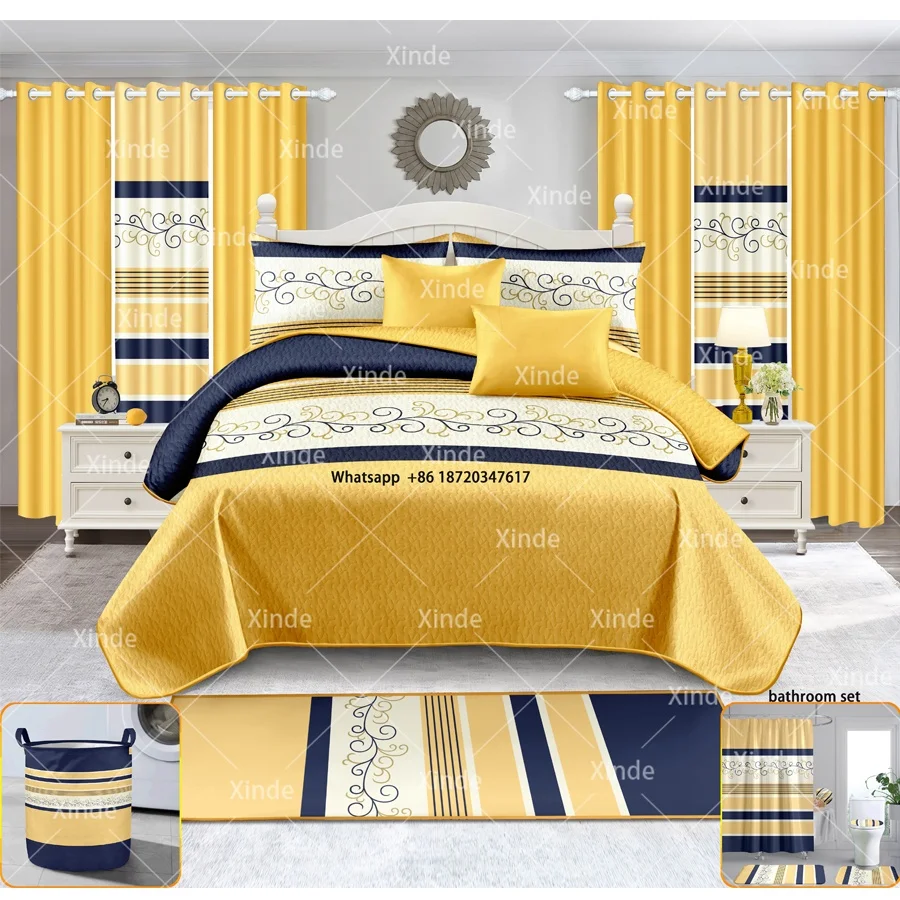 Lilianna 20 Pieces Bed Sheet Set With Matching Curtains Top Sale King