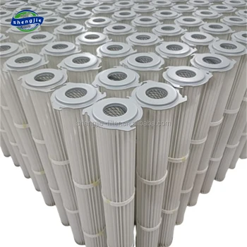 Dedusting Filter Cartridge Treatment Pleated Antistatic Three Ear Filter Cartridge